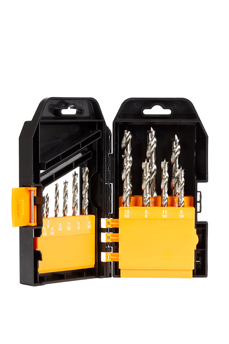 KM Tools Negative Rake Brad Point Drill Bit Set