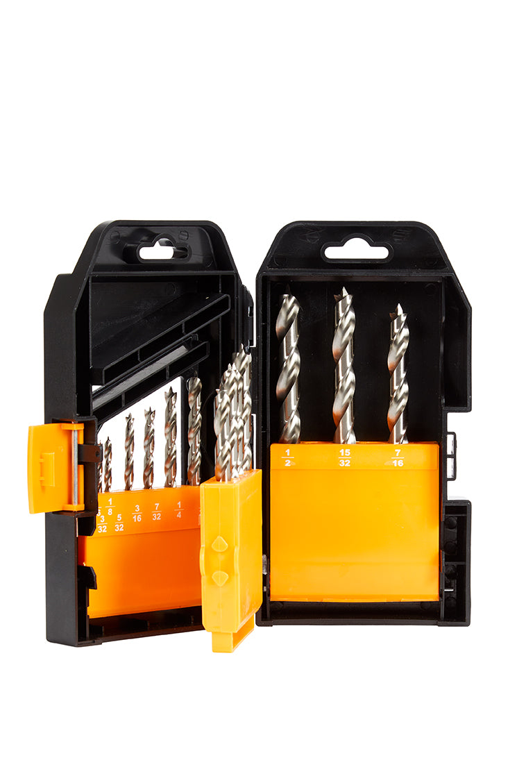 KM Tools Negative Rake Brad Point Drill Bit Set