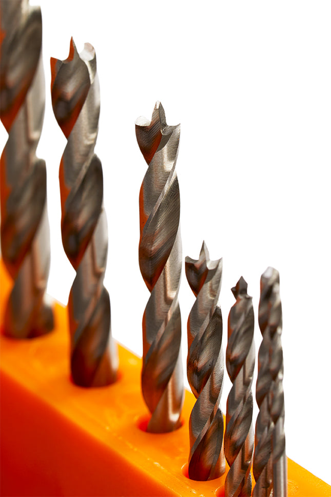 KM Tools Negative Rake Brad Point Drill Bit Set