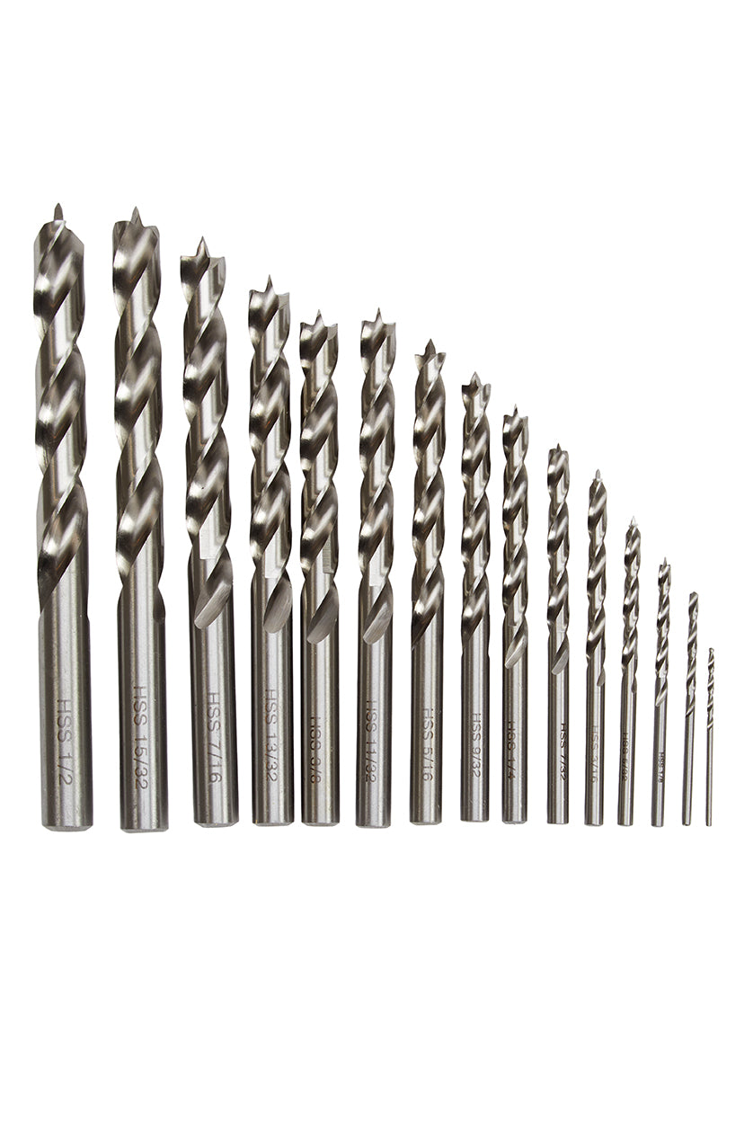 KM Tools Negative Rake Brad Point Drill Bit Set