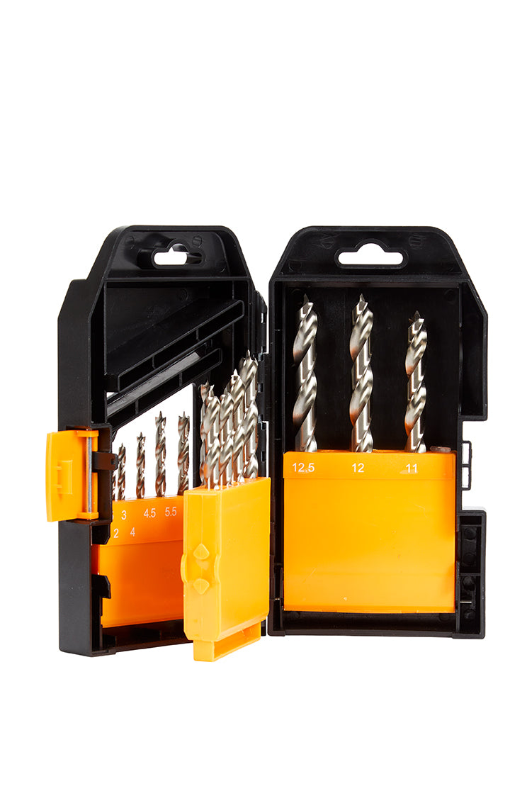 KM Tools Negative Rake Brad Point Drill Bit Set