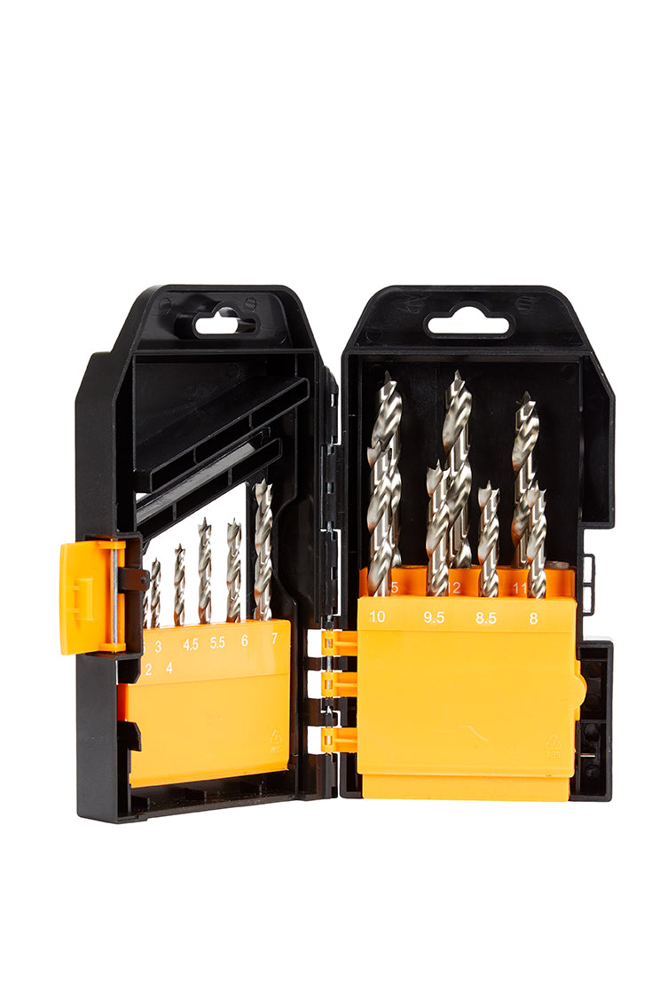KM Tools Negative Rake Brad Point Drill Bit Set