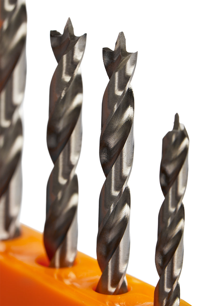 KM Tools Negative Rake Brad Point Drill Bit Set
