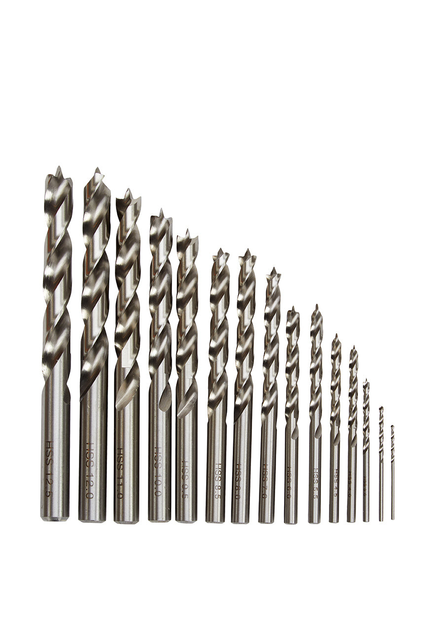KM Tools Negative Rake Brad Point Drill Bit Set