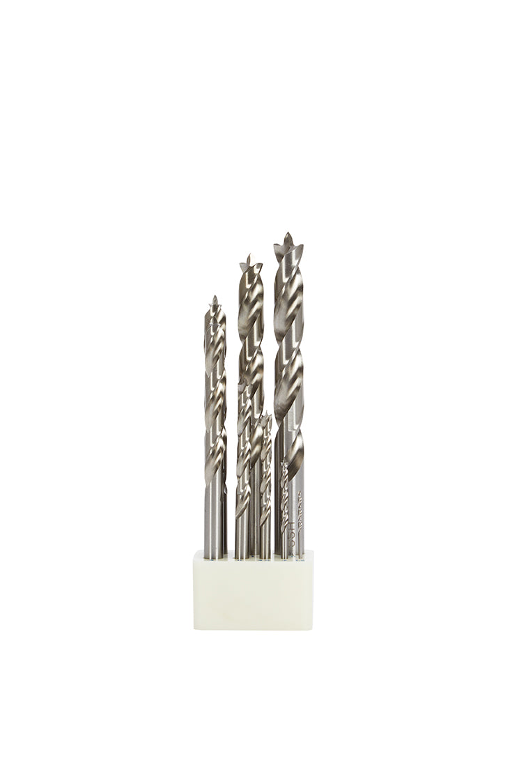 KM Tools Negative Rake Brad Point Drill Bit Set