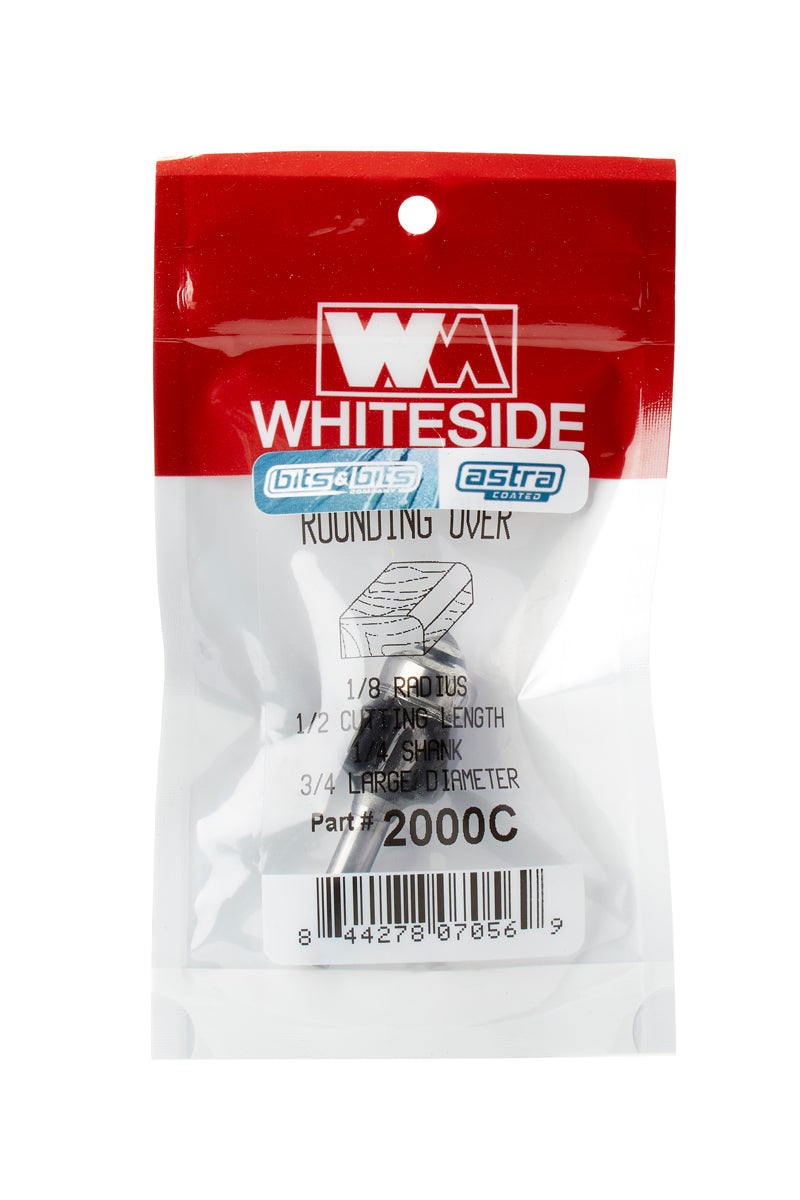 Whiteside 2000C Roundover Bit 1/8″ Radius x 1/4″ Shank *Astra Coated*