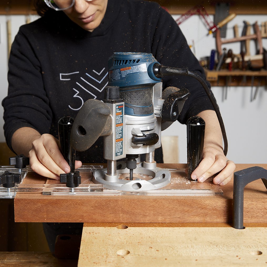 3X3 Custom 6-in-1 Universal Trim Router Jig + KM Tools Benchtop Router Table Bundle