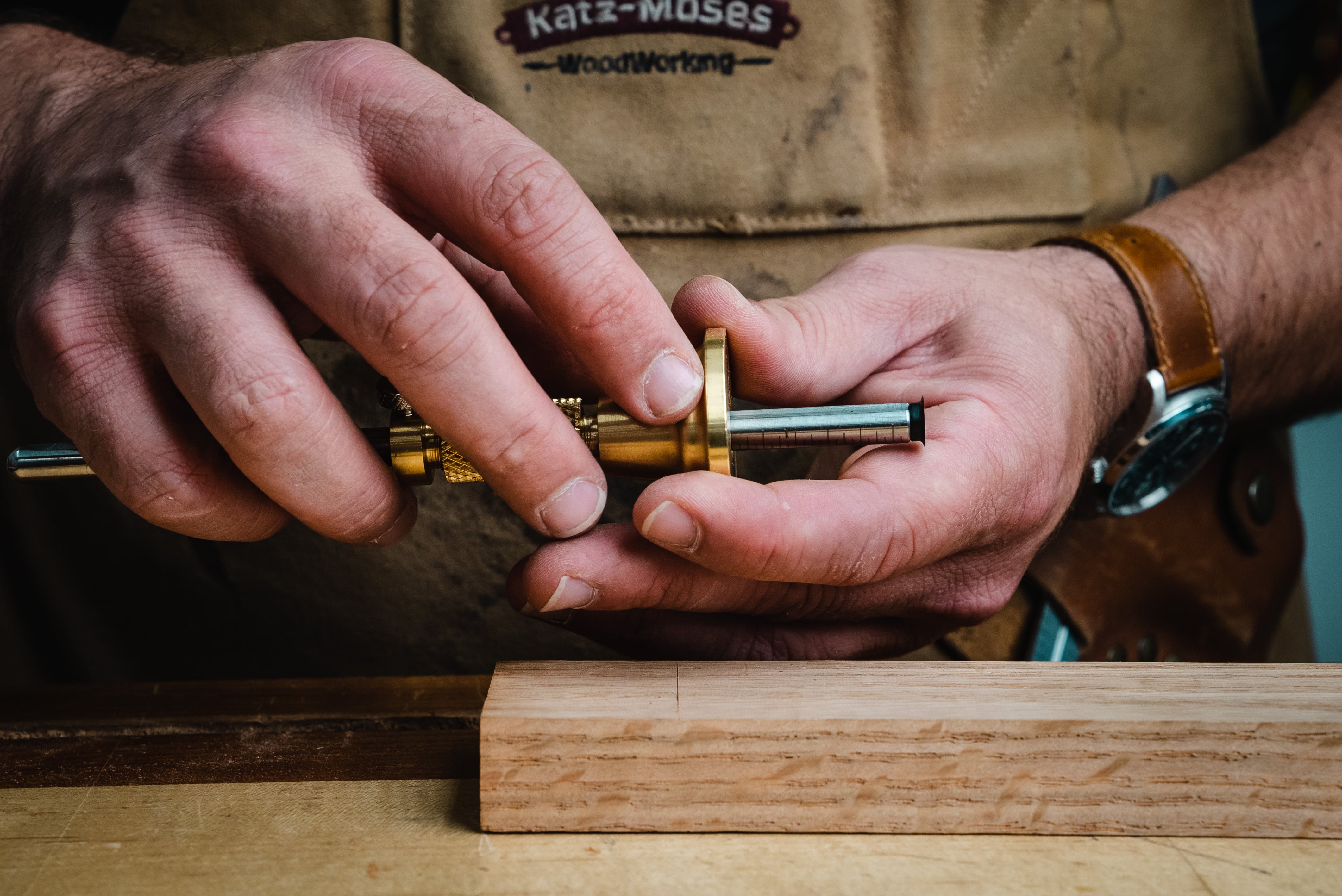 Brass Marking Gauge with Micro-Adjust and Imperial/Metric Markings