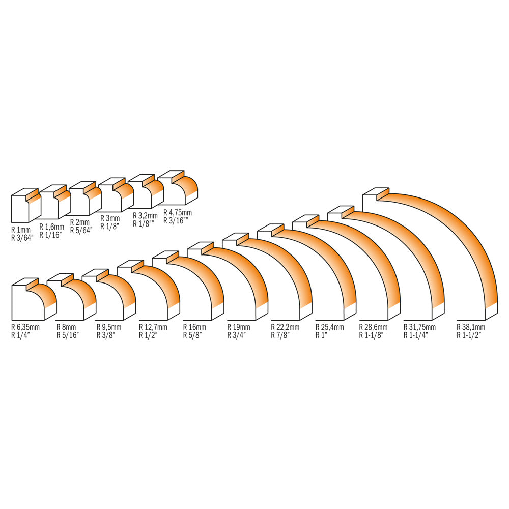 CMT Orange Tools Roundover Bit - Carbide-Tipped