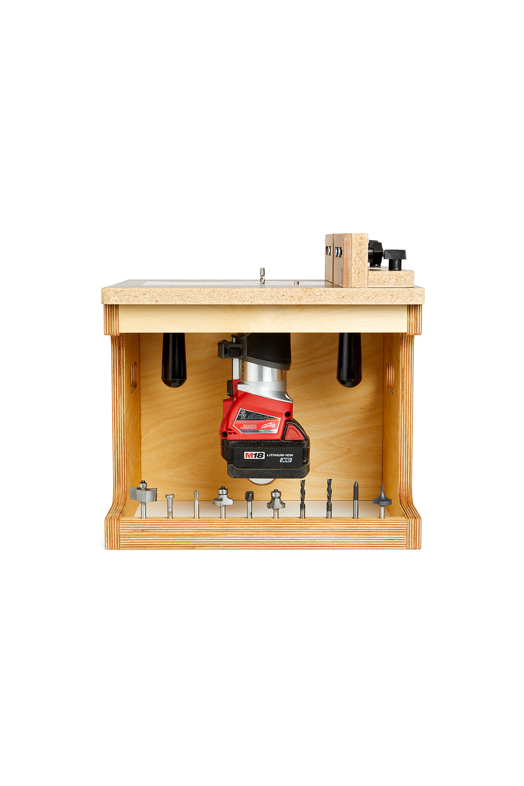 KM Tools Benchtop Router Table for 3x3 Custom Trim Router Jig