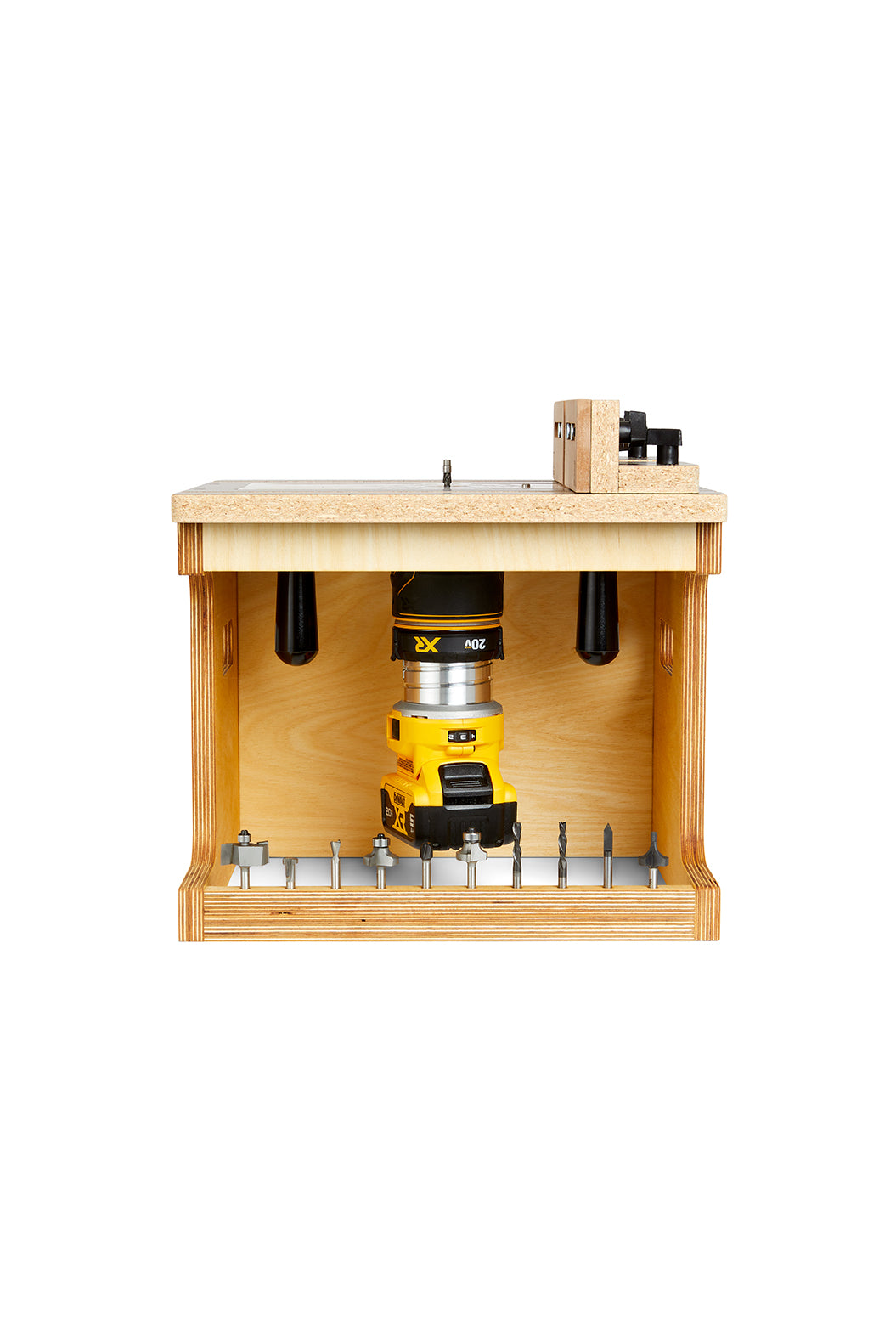 KM Tools Benchtop Router Table for 3x3 Custom Trim Router Jig