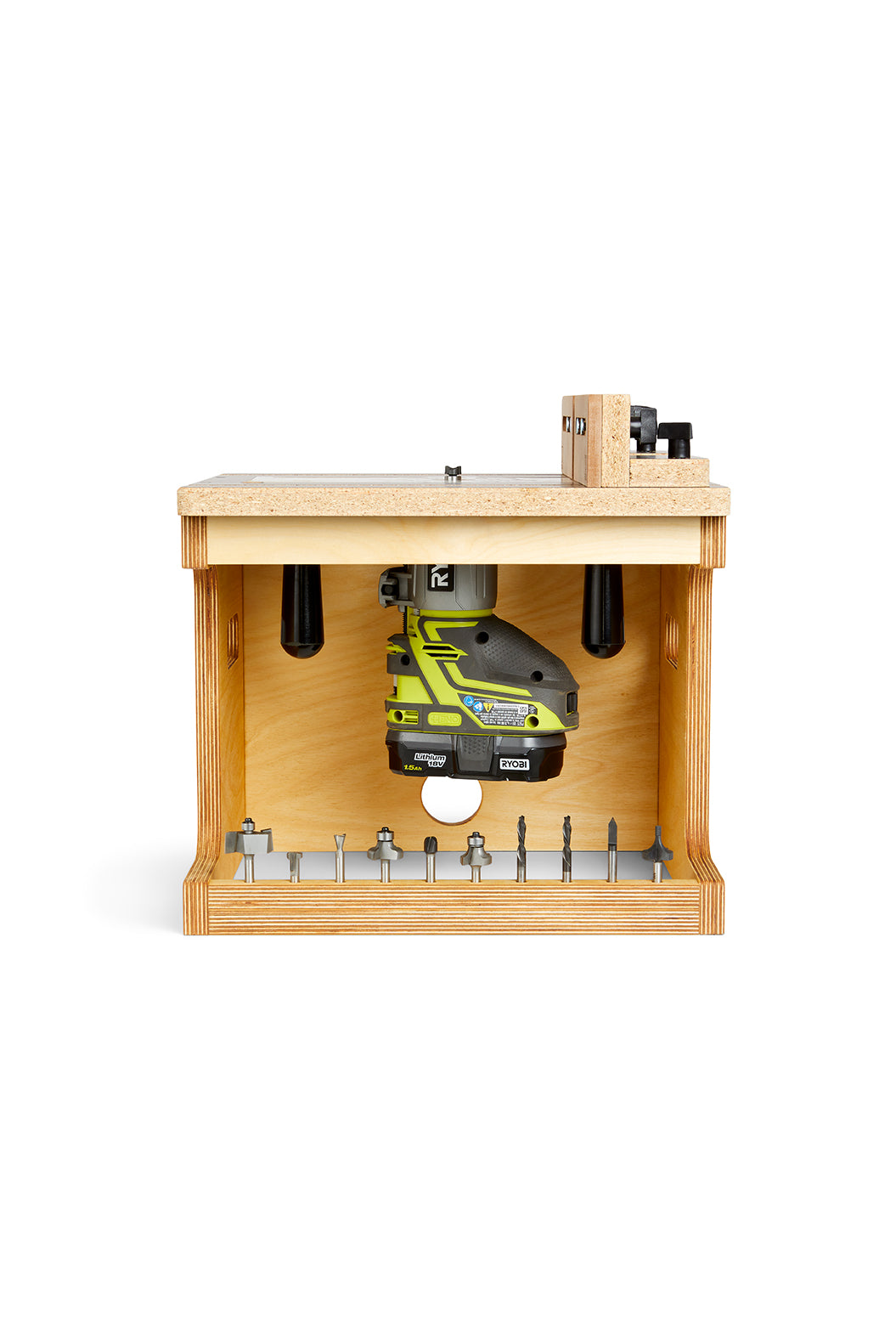 KM Tools Benchtop Router Table for 3x3 Custom Trim Router Jig