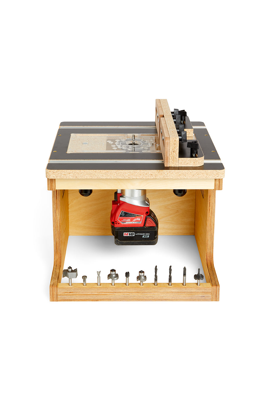 KM Tools Benchtop Router Table for 3x3 Custom Trim Router Jig