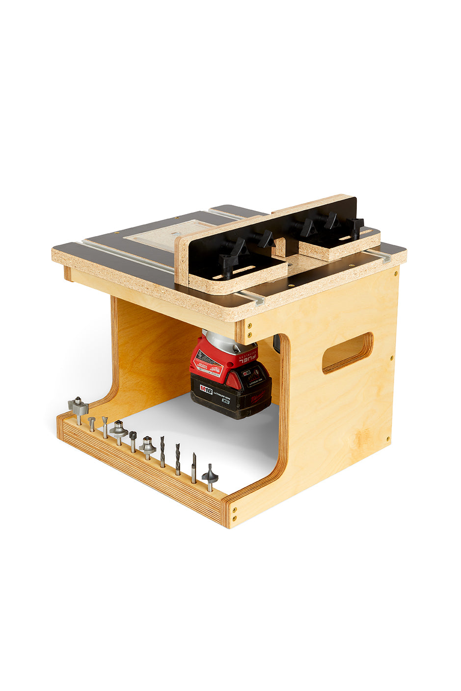 KM Tools Benchtop Router Table for 3x3 Custom Trim Router Jig