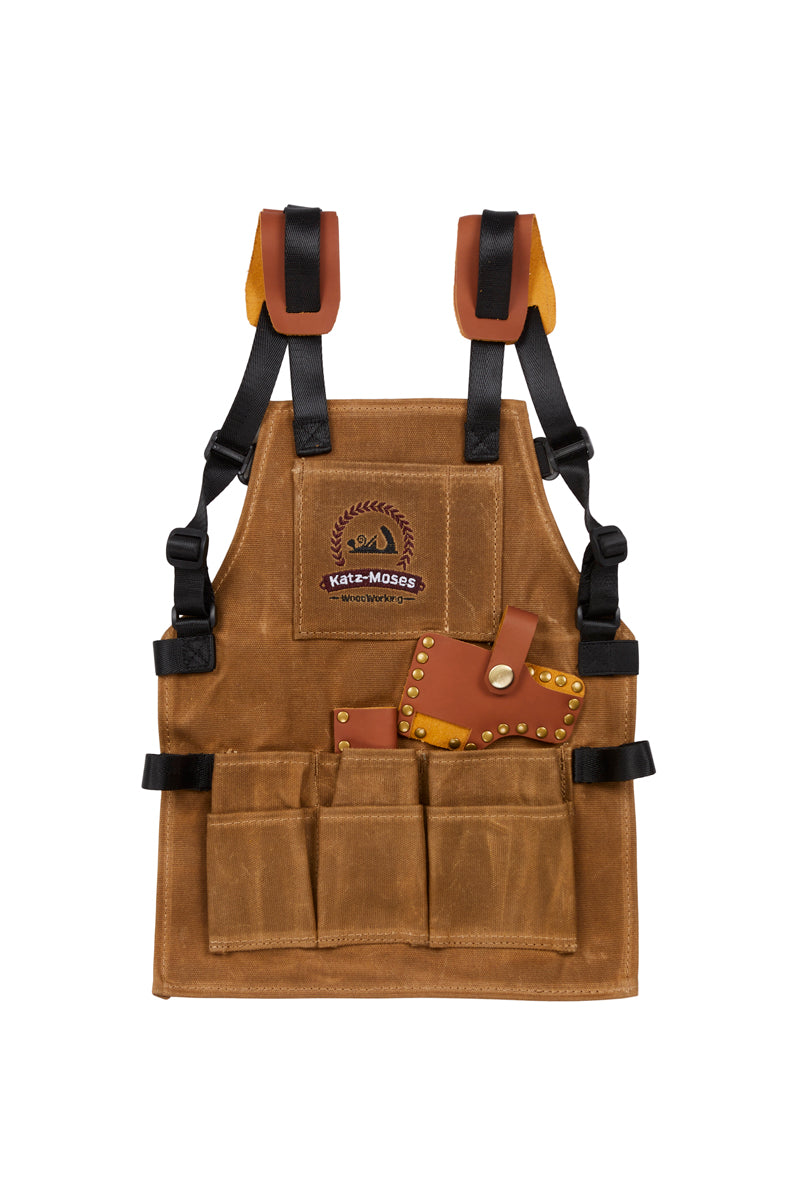 The Katz-Moses 20oz Waxed Canvas Tool Apron (CHILD/KID SIZE up to age 9)