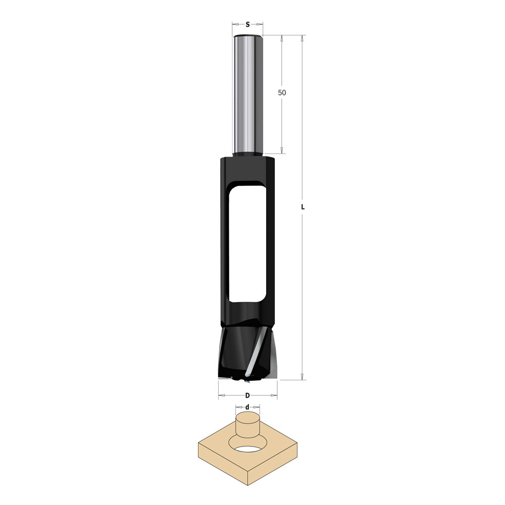 CMT Orange Tools Tenon and Plug Cutter (⅜”-¾”)