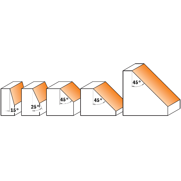 CMT Orange 45 Degree Chamfer Bit - Carbide Tipped