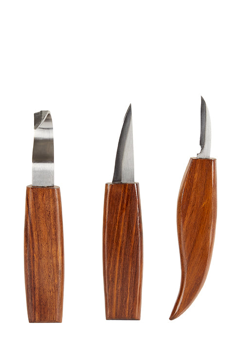 3 Piece Carving Knife Set with Leather Roll
