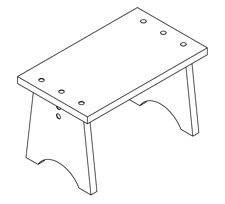 Step Stool with Hardwood Dowel Joinery (FREE PLANS Imperial and Metric)