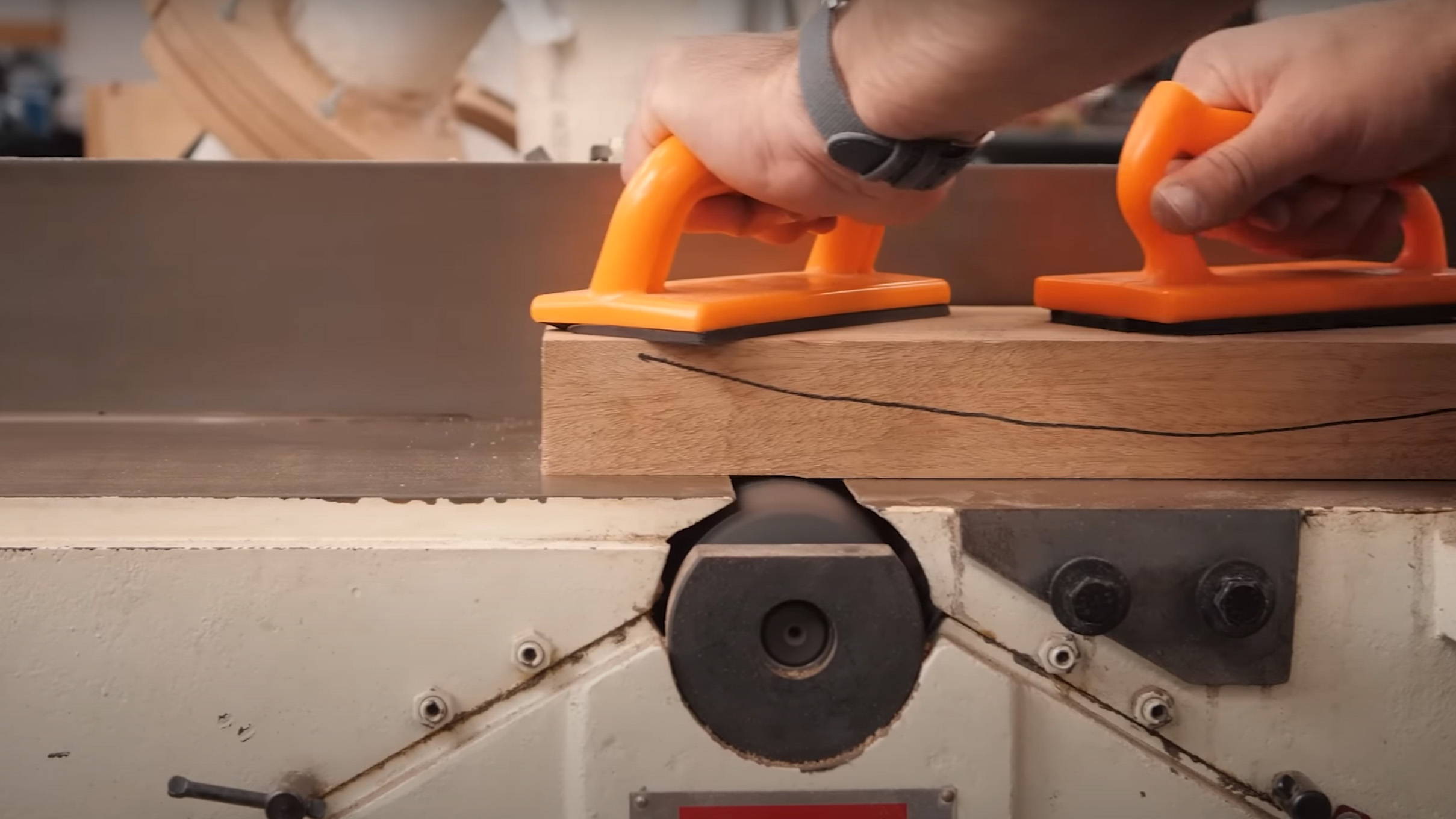 How to Flatten a Twisted Board on a Jointer (Quick Tip)
