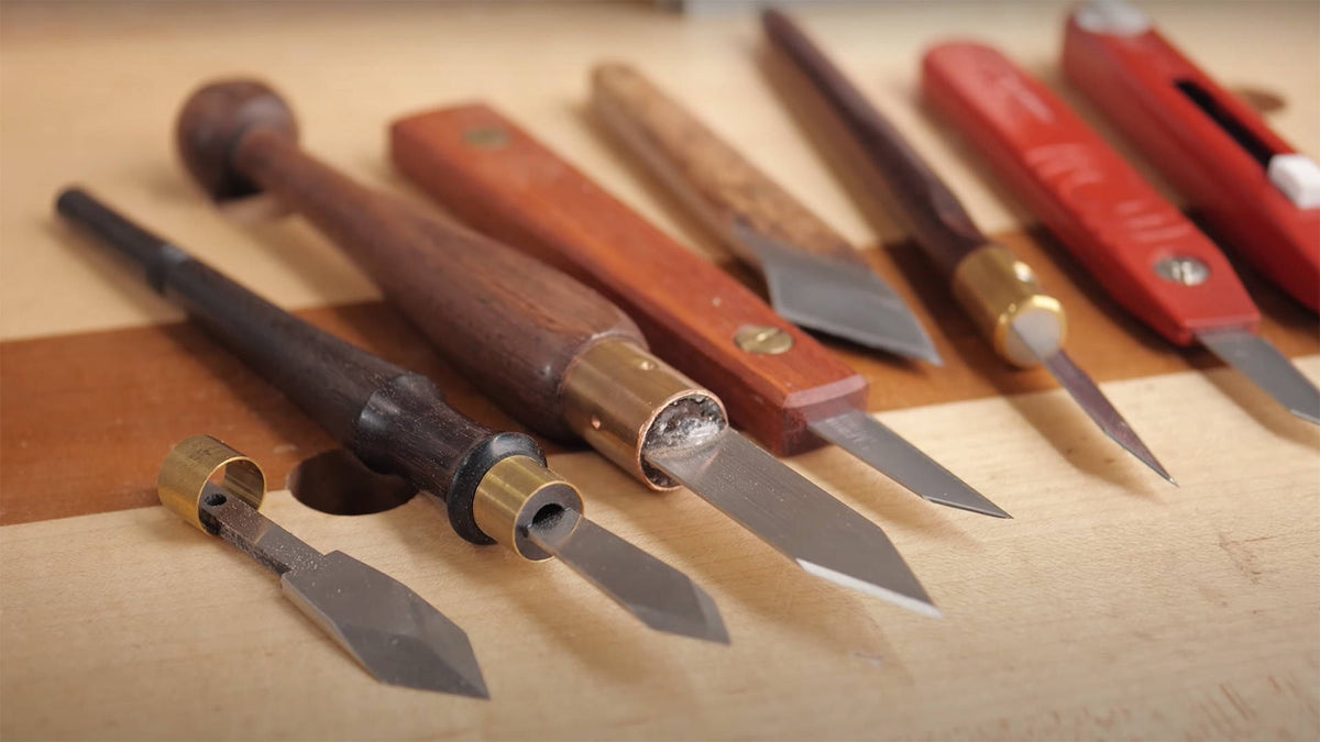 Craft Knife, Marking knife, leather trimming knife with wood