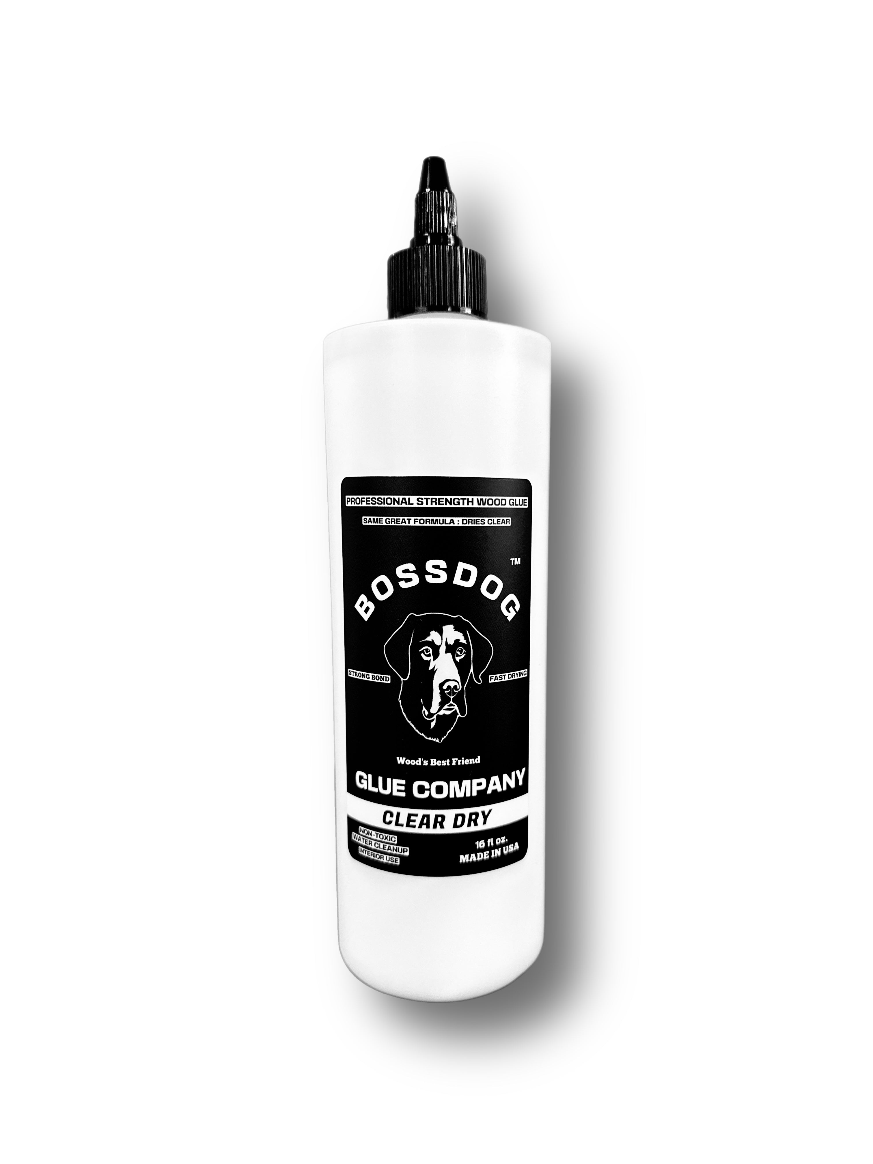 Bossdog Clear Dry Wood Glue (8.5 FL OZ - 1 Gallon)