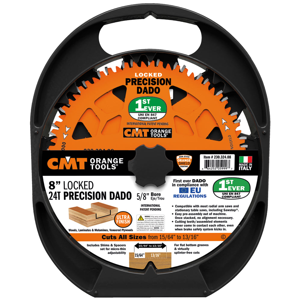 CMT Orange Tools Locking Precision Dado Blade Set 8" X T24 FTG+ATB