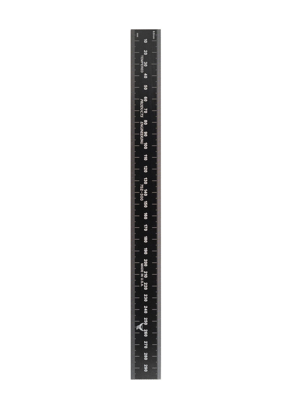PEC 300mm Rigid Black Chrome Rule