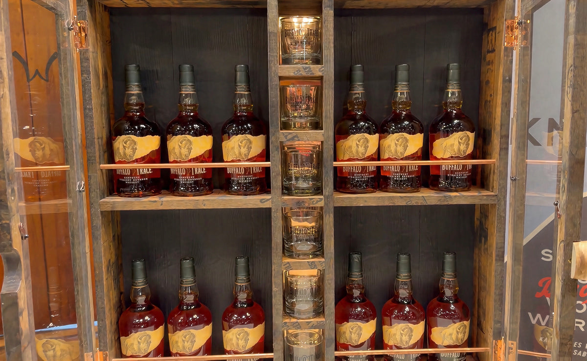 Handcrafted Weller Millennium Whiskey Barrel Cabinet Raffle