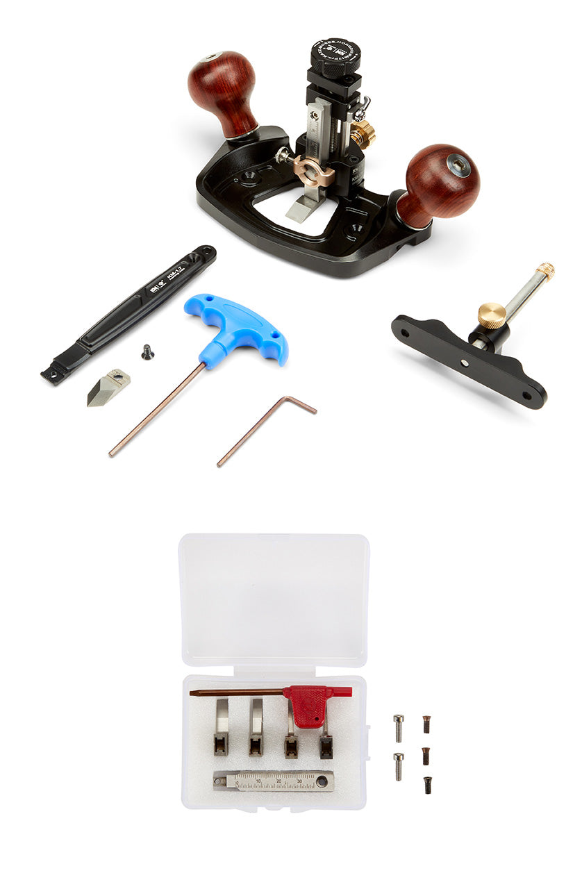 KM-17 Pro Router Plane + Narrow Blade Set Bundle