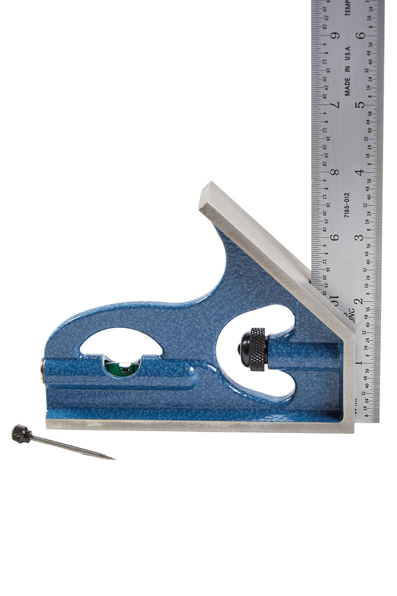 PEC 12" 4R 4-Piece Combination Square w/ Reversible Protractor