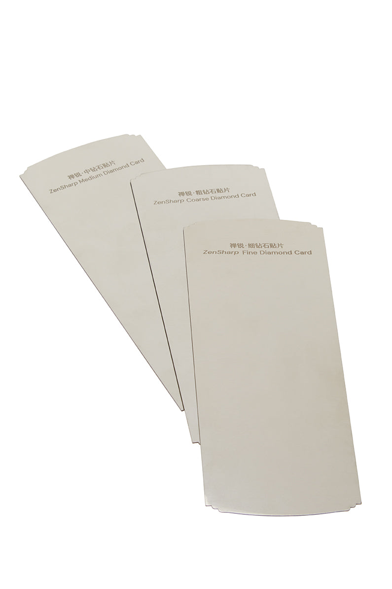 Zen-Wu ZenSharp Coarse, Medium & Fine Diamond Card (3 pcs)