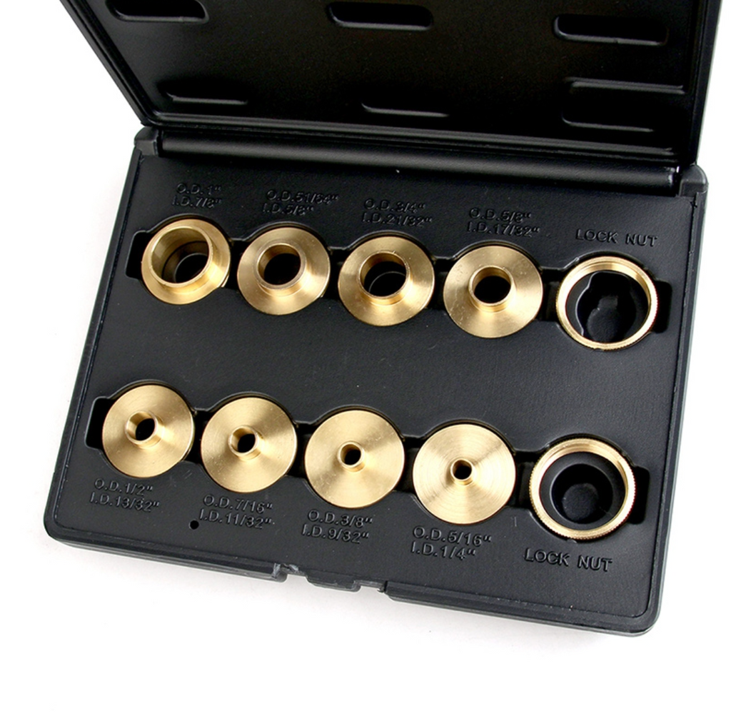 8pcs Router Guide, 10-30mm Brass Template Router Guides Kit Router