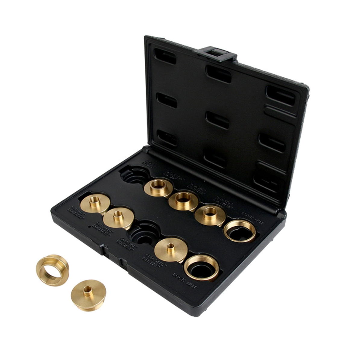 11Pcs/Set Brass Router Template Guide Set Template Guide Bushing Kit With  Lock