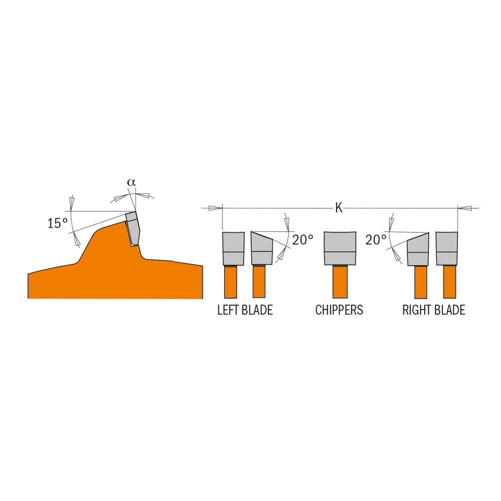 CMT Orange Precision Dado Blade Set 8