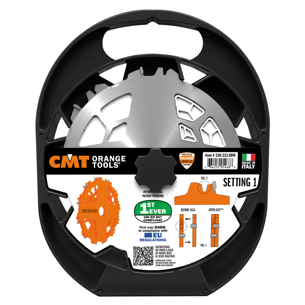 CMT Orange Tools Locking Precision Dado Blade Set 8" X T12 FTG+ATB