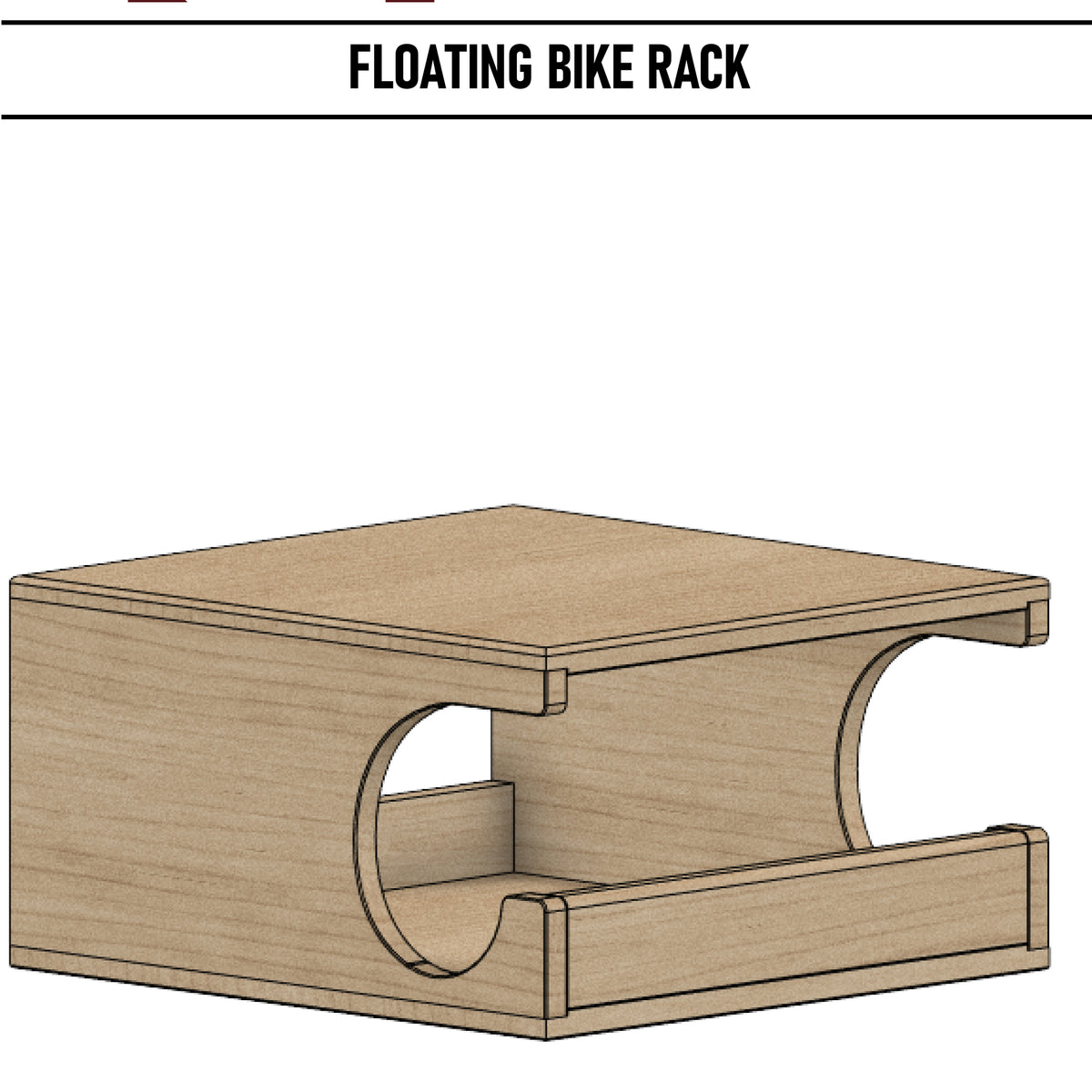 Floating bike online rack