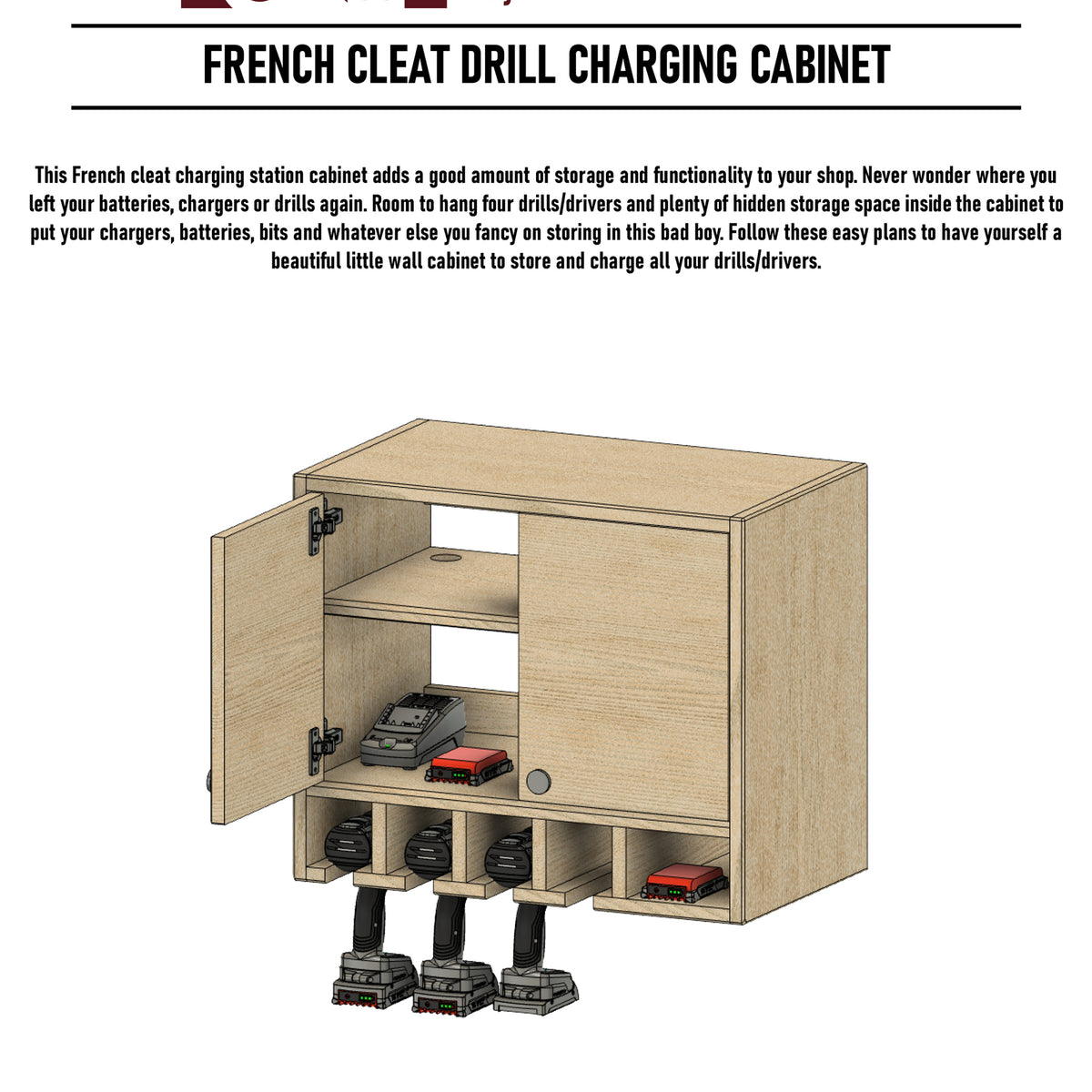 French Cleat Drill Charging Station Build Plans