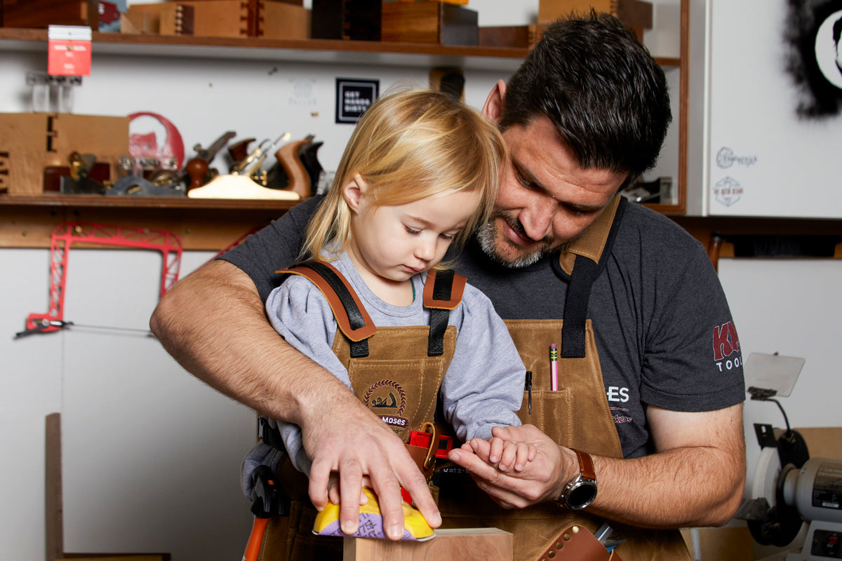 The Katz-Moses 20oz Waxed Canvas Tool Apron (CHILD/KID SIZE up to age 9)