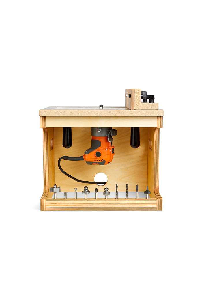 Table Topper Router KM Tools Benchtop Router Table for 3x3 Custom Trim Router Jig