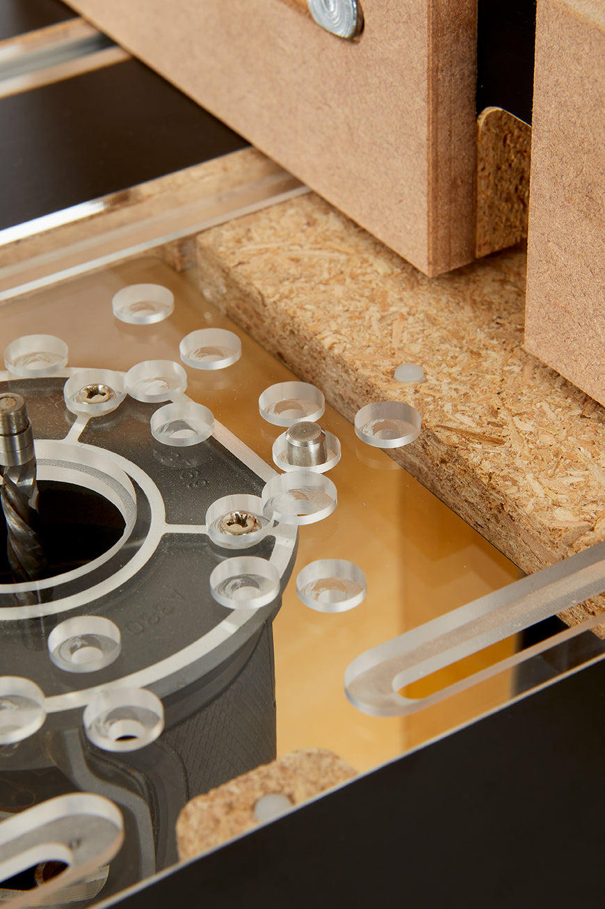 3X3 Custom 6-in-1 Universal Trim Router Jig + KM Tools Benchtop Router