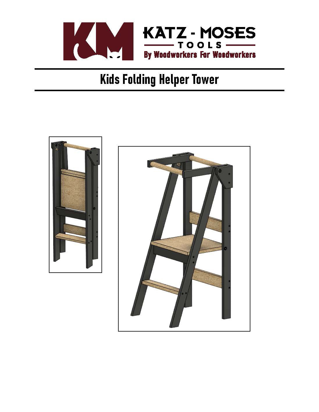 Kids Folding Helper Tower Build Plans