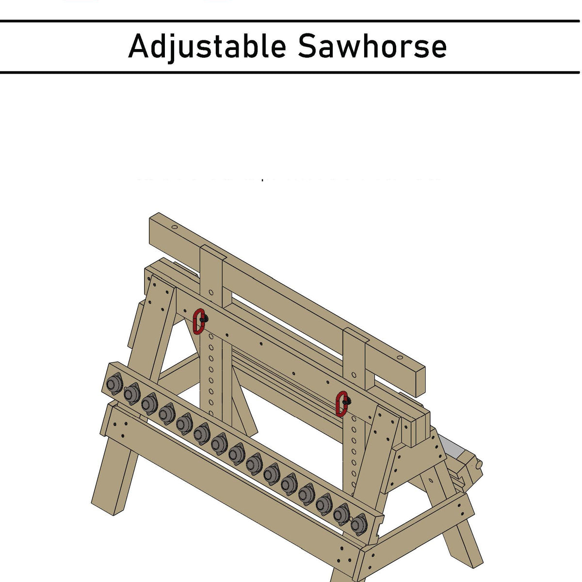 DIY Adjustable Sawhorse Plan