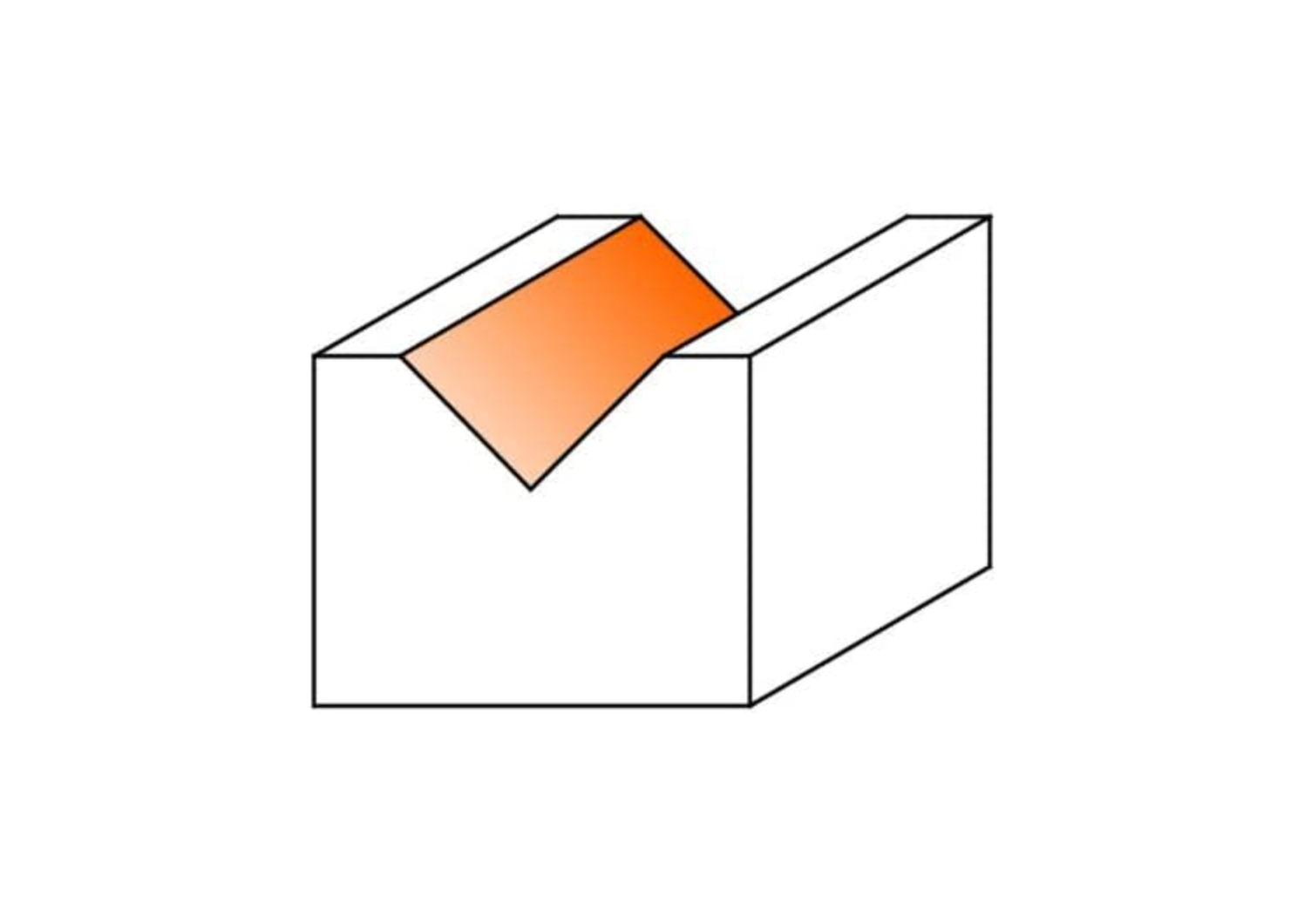 CMT Orange Tools 1/2" V-Groove Bit