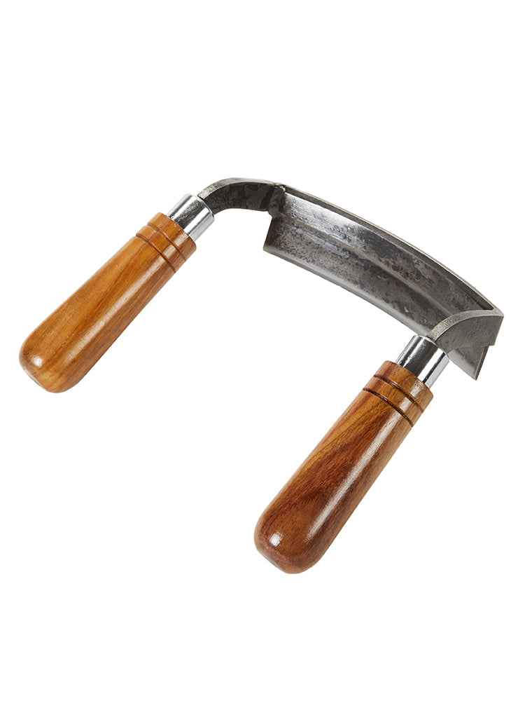 Inshave Curved Draw Knife with Leather Cover