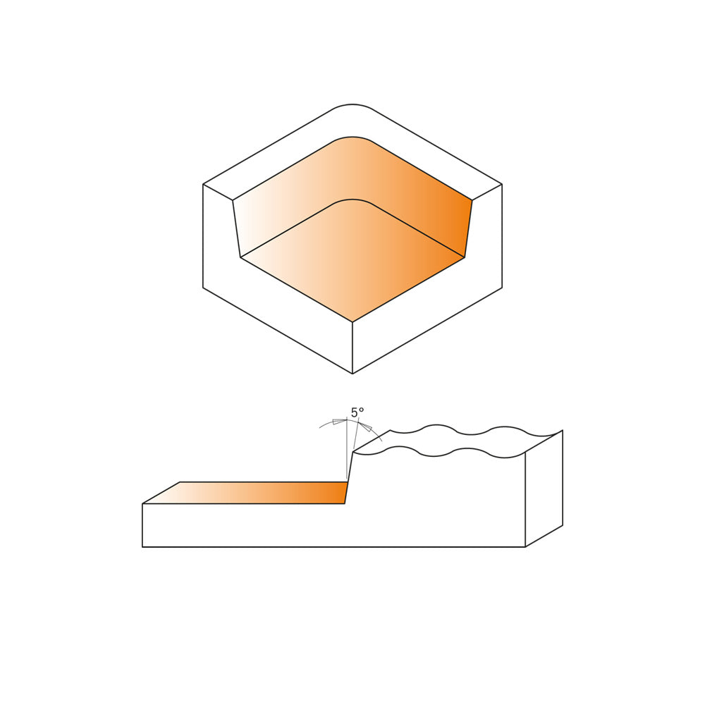 CMT Orange Tools 2 3/8" Spoilboard Surfacing and Slab Flattening Bit